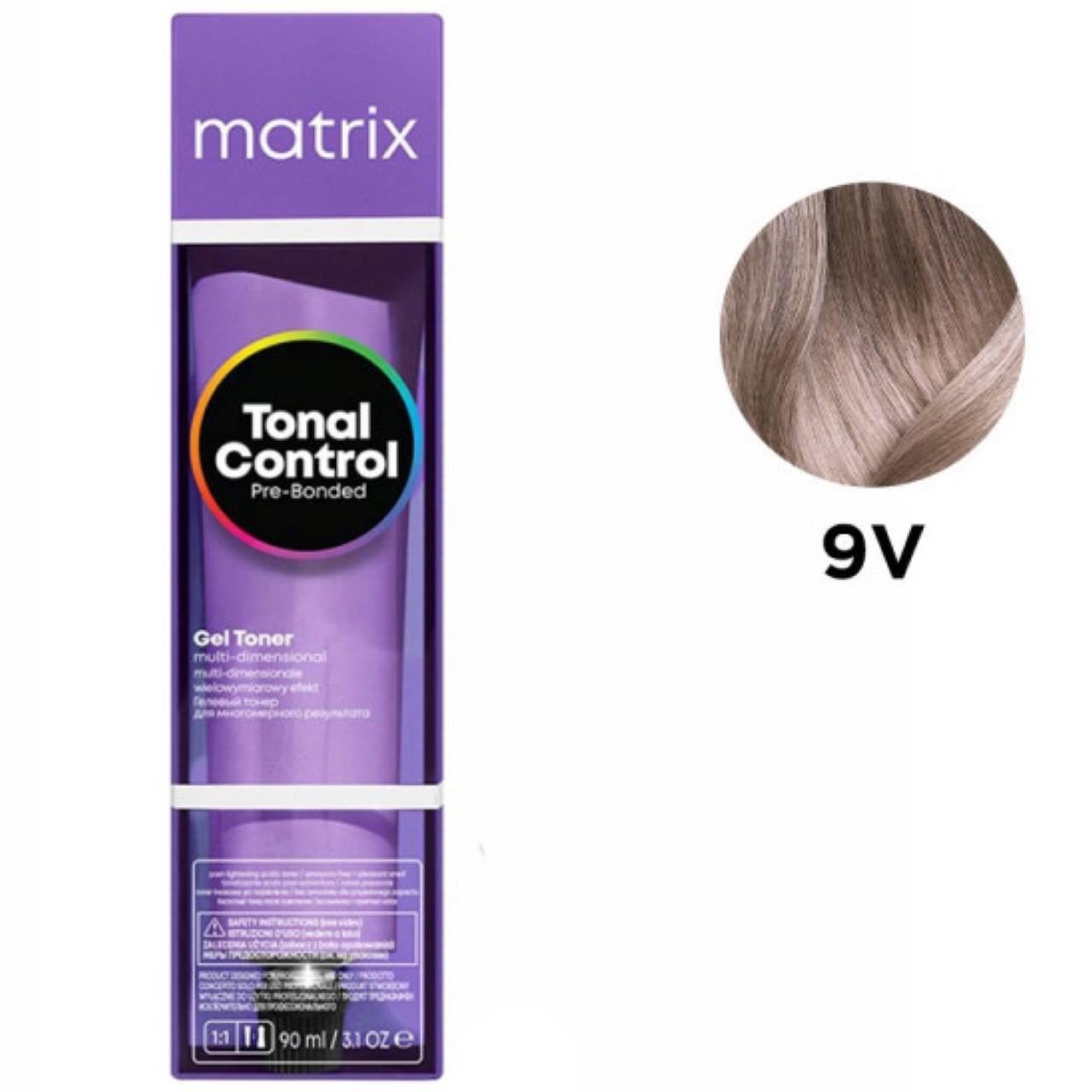 Тонер-краска гелевый на кислотной основе Matrix Tonal Control Pre-Bonded Acidic Gel Toner 9V Очень светлый фиолетовый блондин 90 мл