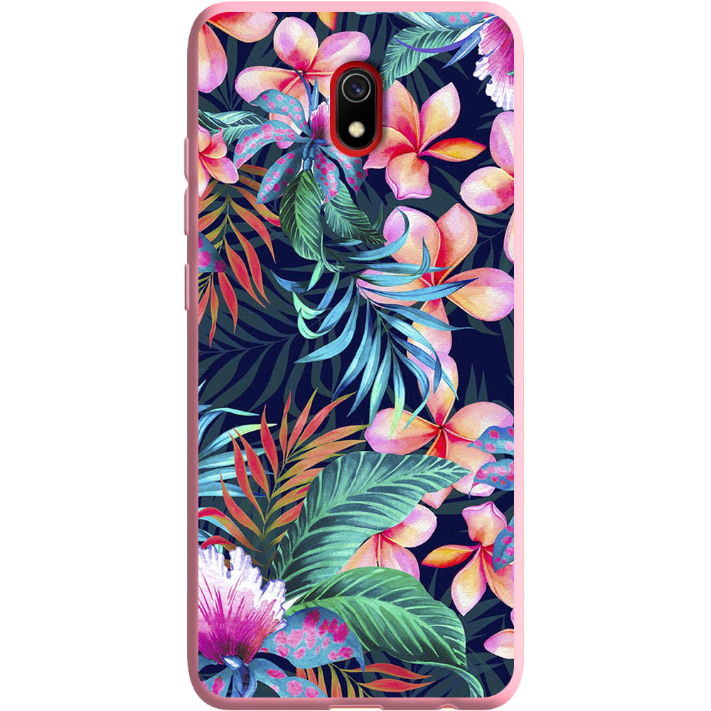 Чохол Boxface Xiaomi Redmi 8A flowers in the tropics Рожевий силікон (38341-up1971-38675)