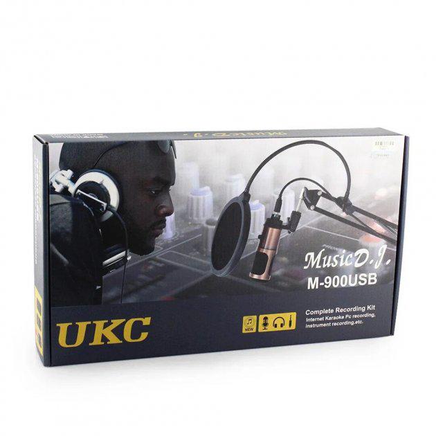 Мікрофон студійний з вітрозахистом UKC DM K1 USB 900 U - фото 3