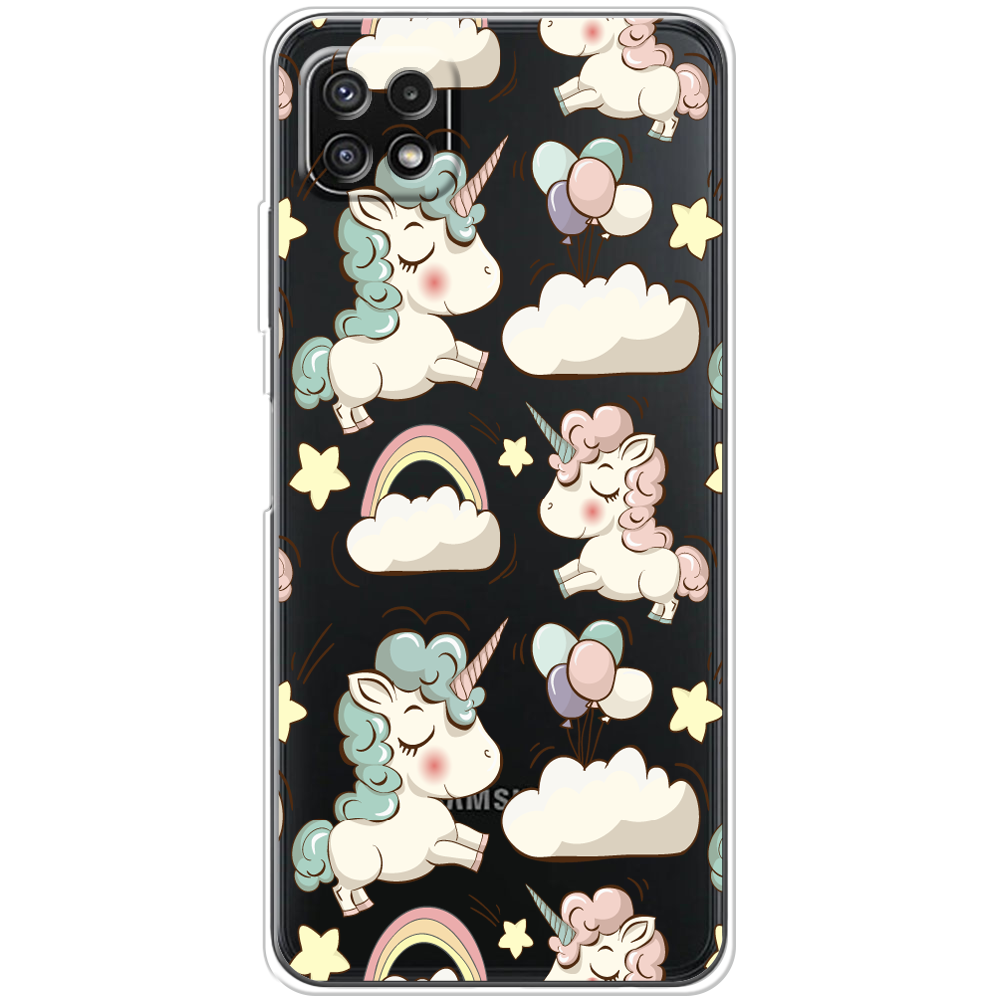 Чехол BoxFace Samsung Galaxy A22 5G (A226) Unicorns Прозрачный силикон (44332-cc2-44332)