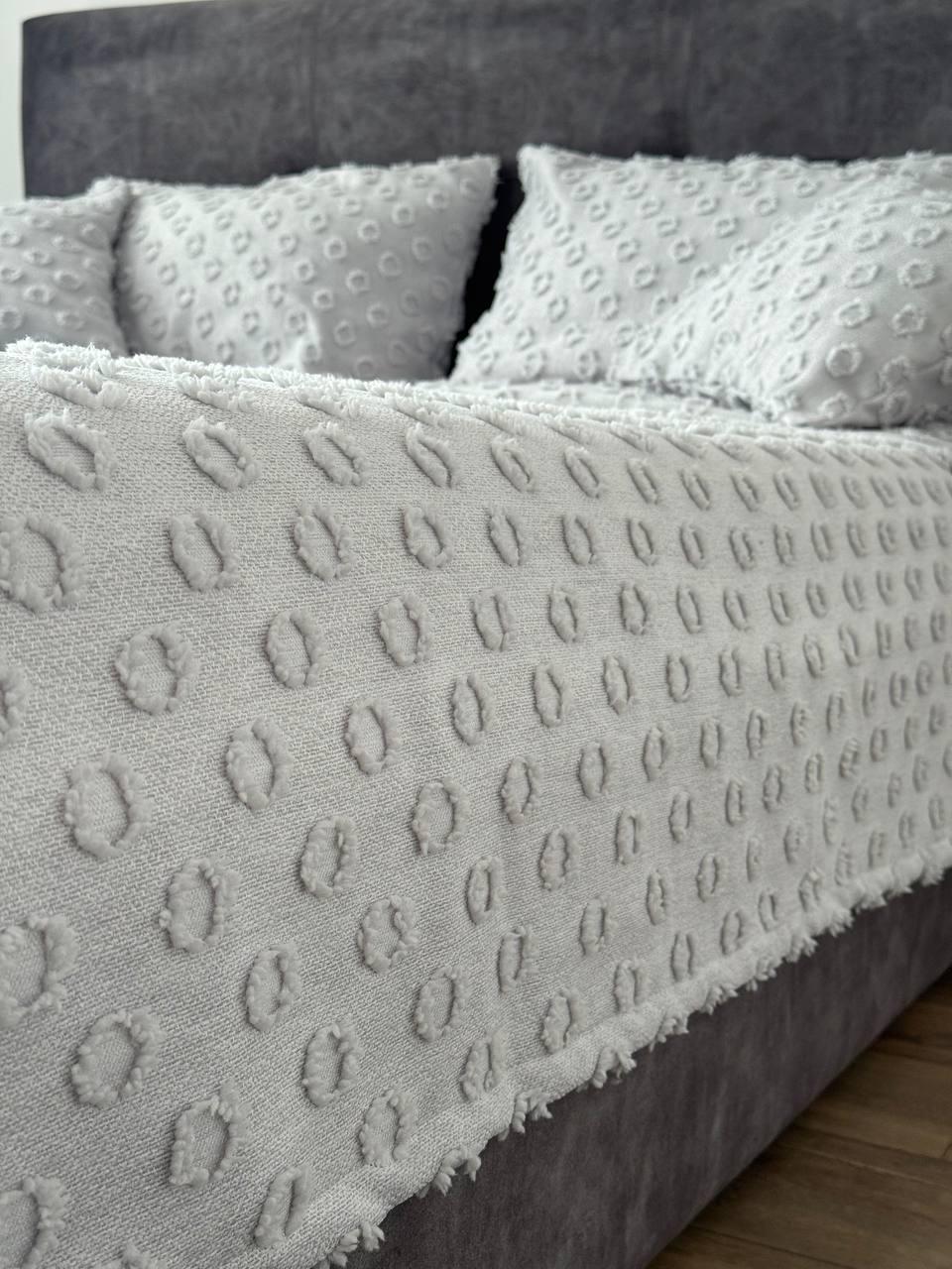 Покривало Інгрід 240x250 см Сірий (22899-8-240x250cm) - фото 2 Покривало Інгрід 240x250 см Сірий (22899-8-240x250cm) - фото 2