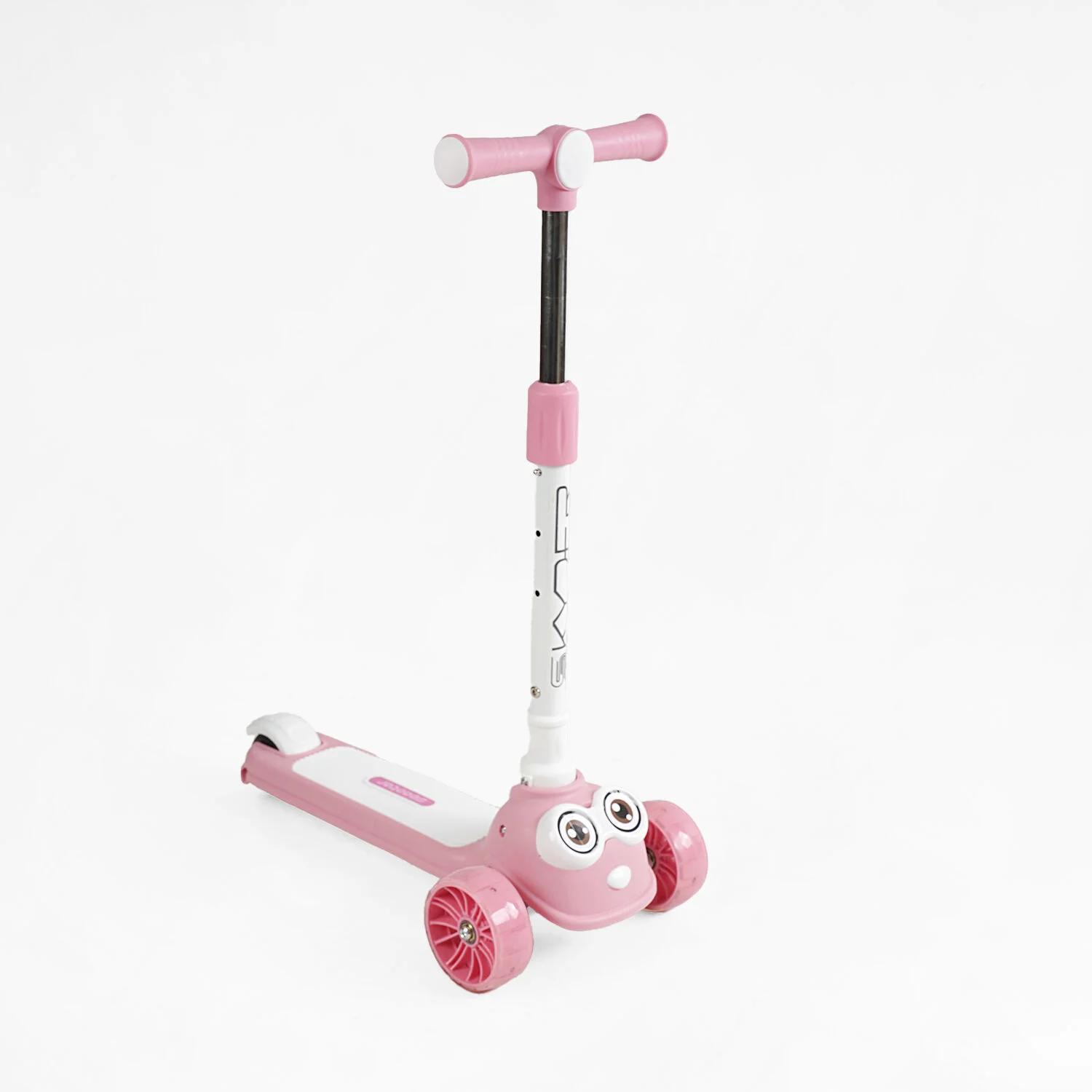 Самокат трехколесный Skyper CL-4180/10 украинская озвучка и подсветка платформы/руль складной/колеса PU со светом 125х40 мм (25107191)