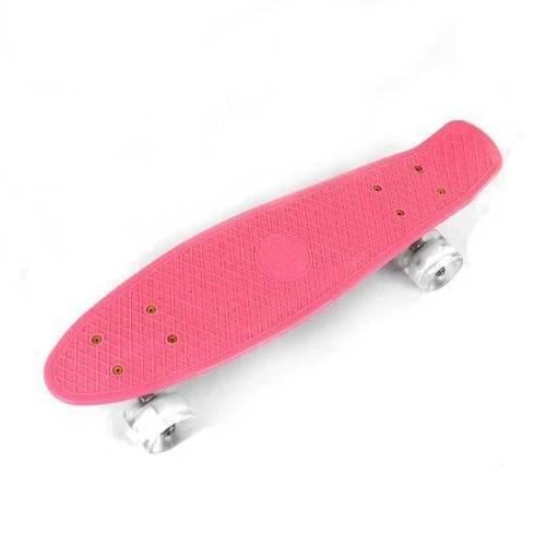 Пенниборд колеса с подсветкой Розовый
