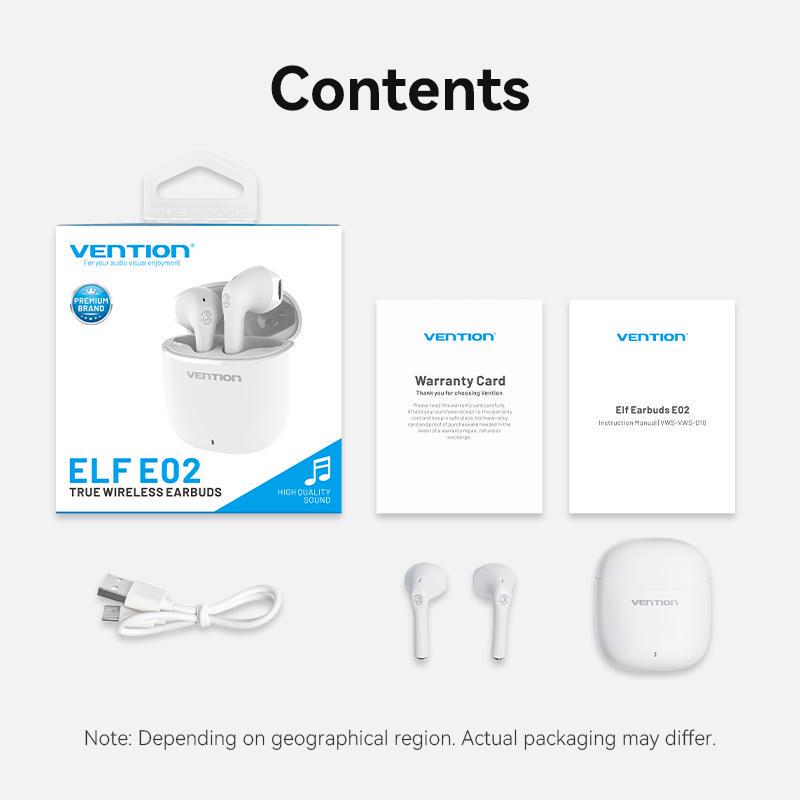 Навушники бездротові Vention Elf E02 Bluetooth 5.3 TWS 13 мм 22 год відтверення AAC/SBC Hi-Fi IPX4 Білий (NBGW0) - фото 16