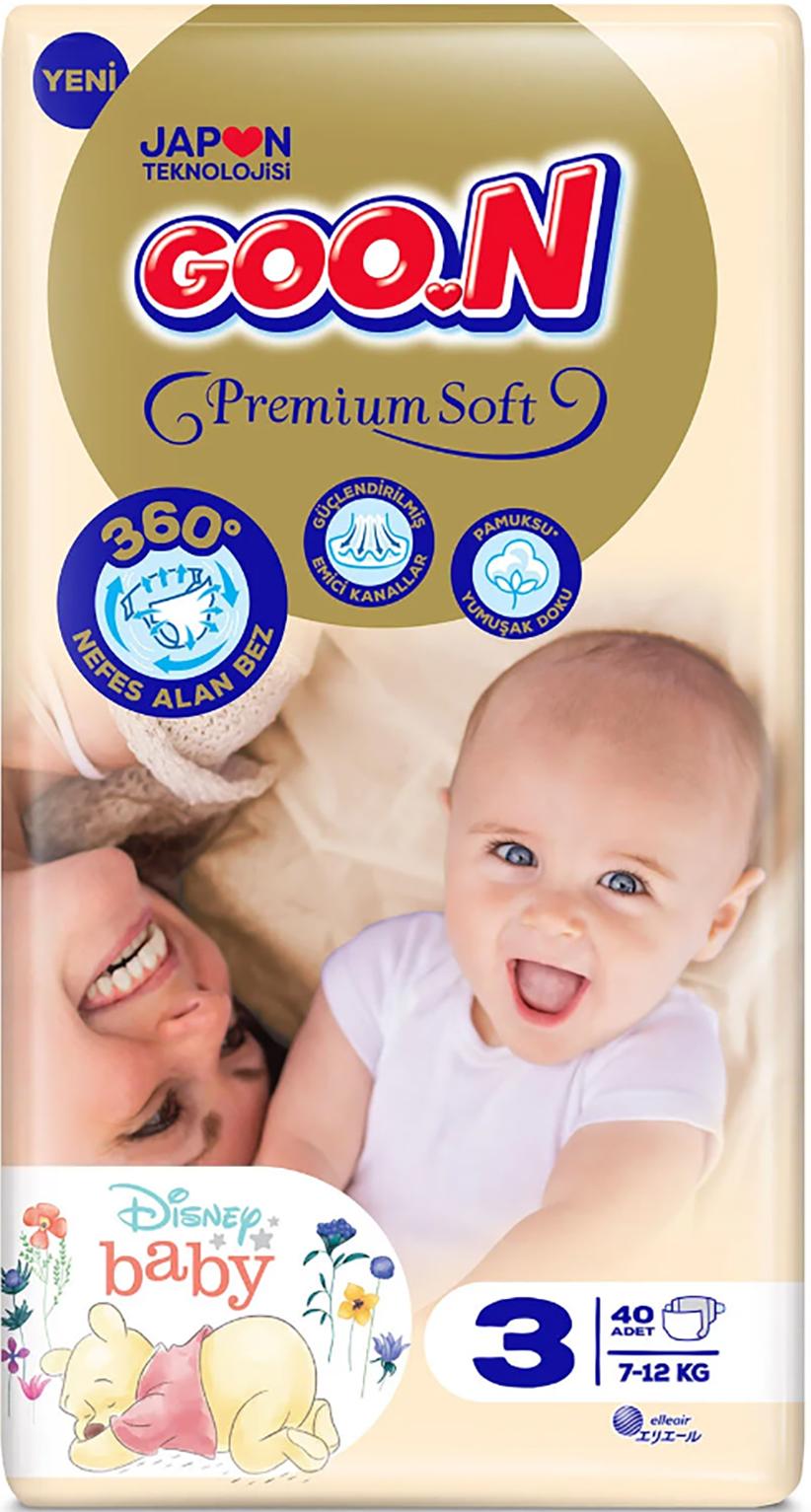 Підгузки Goo.N Premium Soft 3 7-12 кг 40 шт. - фото 1