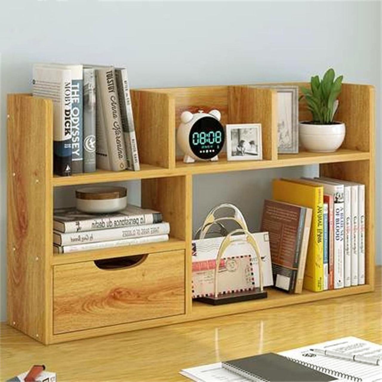 Полка-надстройка настольная из дерева Аника карри (АКД-007103)