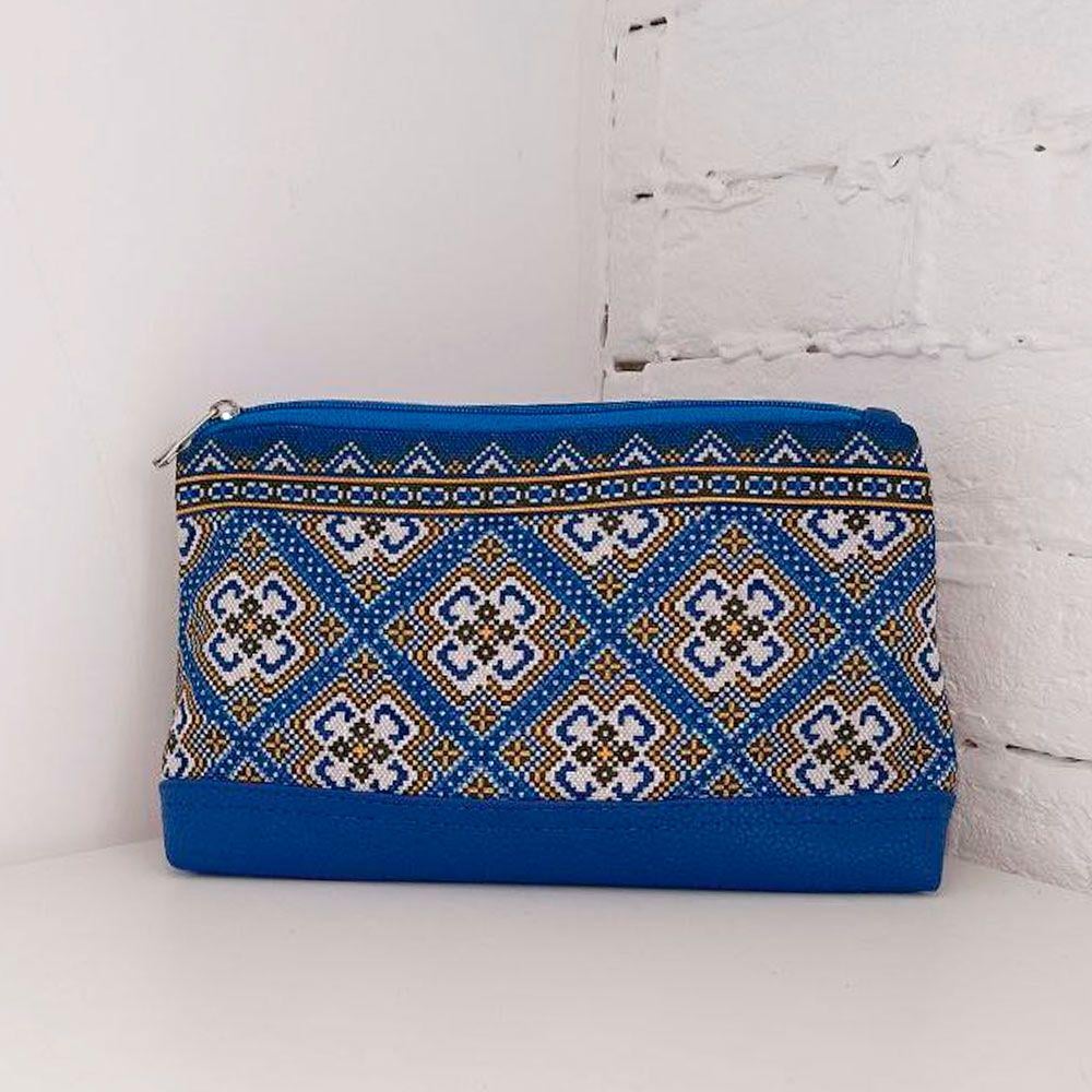 Косметичка дорожня жіноча Lovely Український орнамент Синій (sp7-52746982)