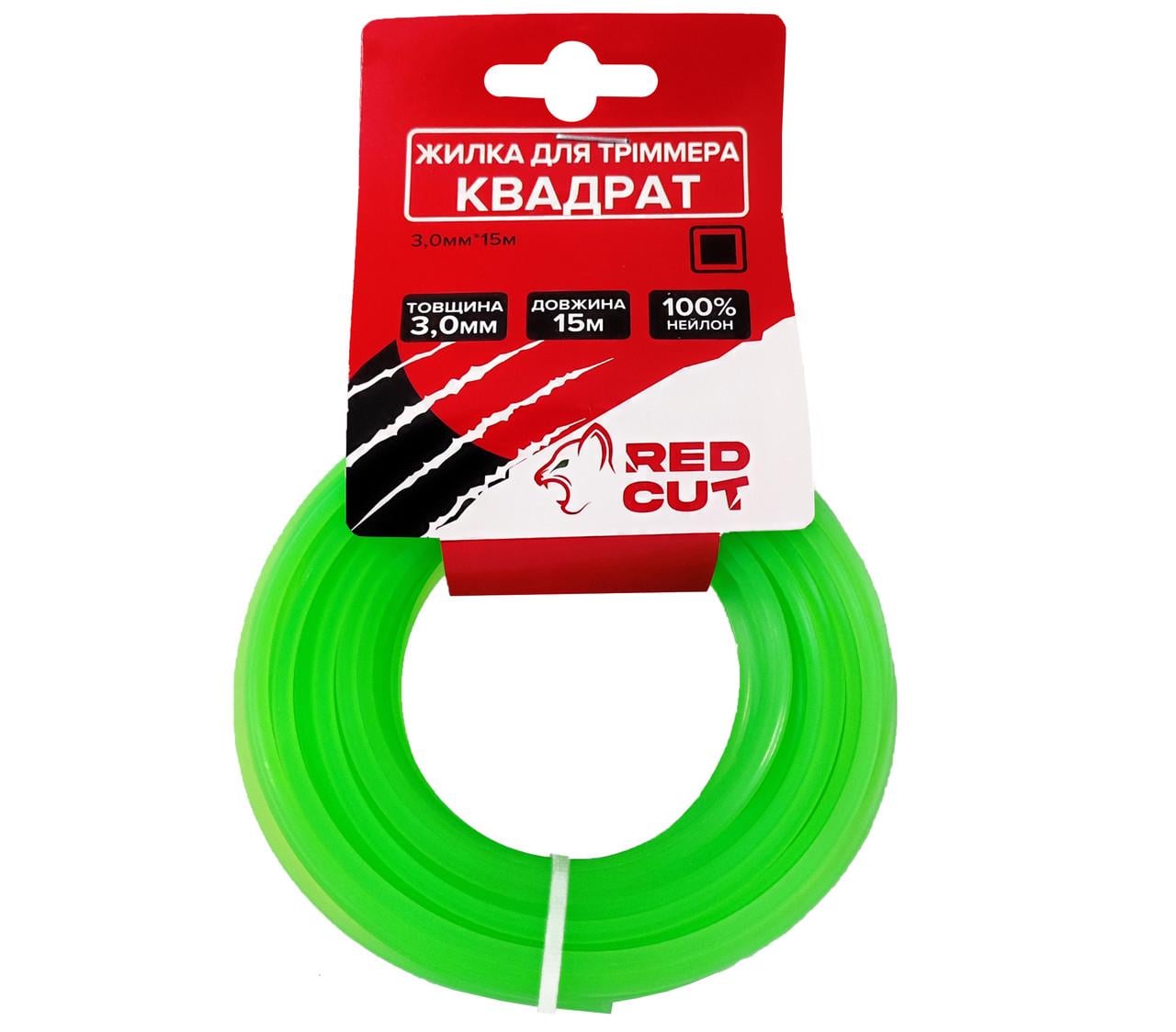Жилка для тріммера Red Cut Квадрат 3 мм/15 м (35-15330) Жилка для тріммера Red Cut Квадрат 3 мм/15 м (35-15330)