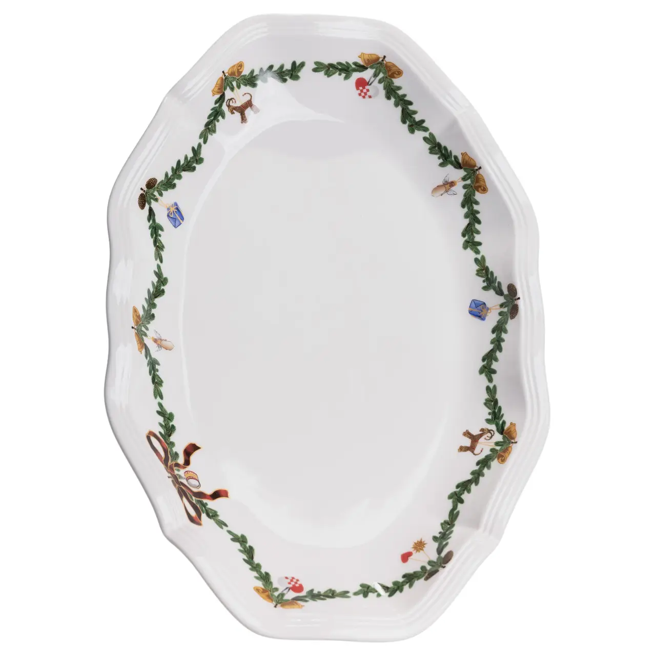 Блюдо сервировочное Star Chrisas фарфоровое 36х20 см (YY78-11A-5) - фото 1 Блюдо сервировочное Star Chrisas фарфоровое 36х20 см (YY78-11A-5) - фото 1