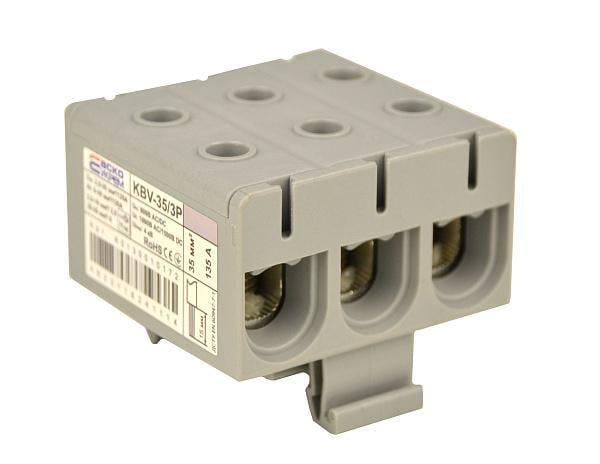 Клема ввідна силова АСКО KBV 2,5-35 мм.кв 135А 3-3 800V AC Сірий (A0130010172)