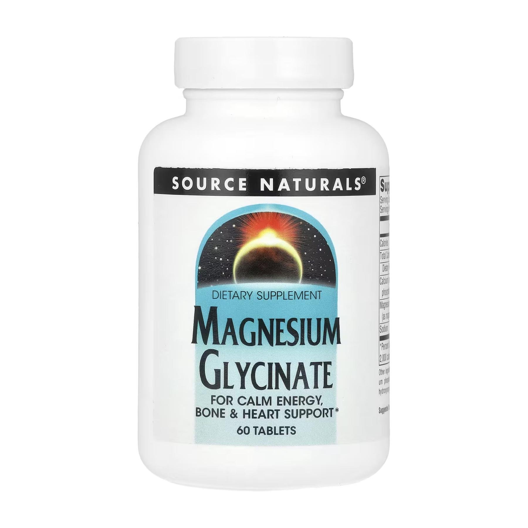 Магний Source Naturals Magnesium Glycinate 60 таблеток (29795)