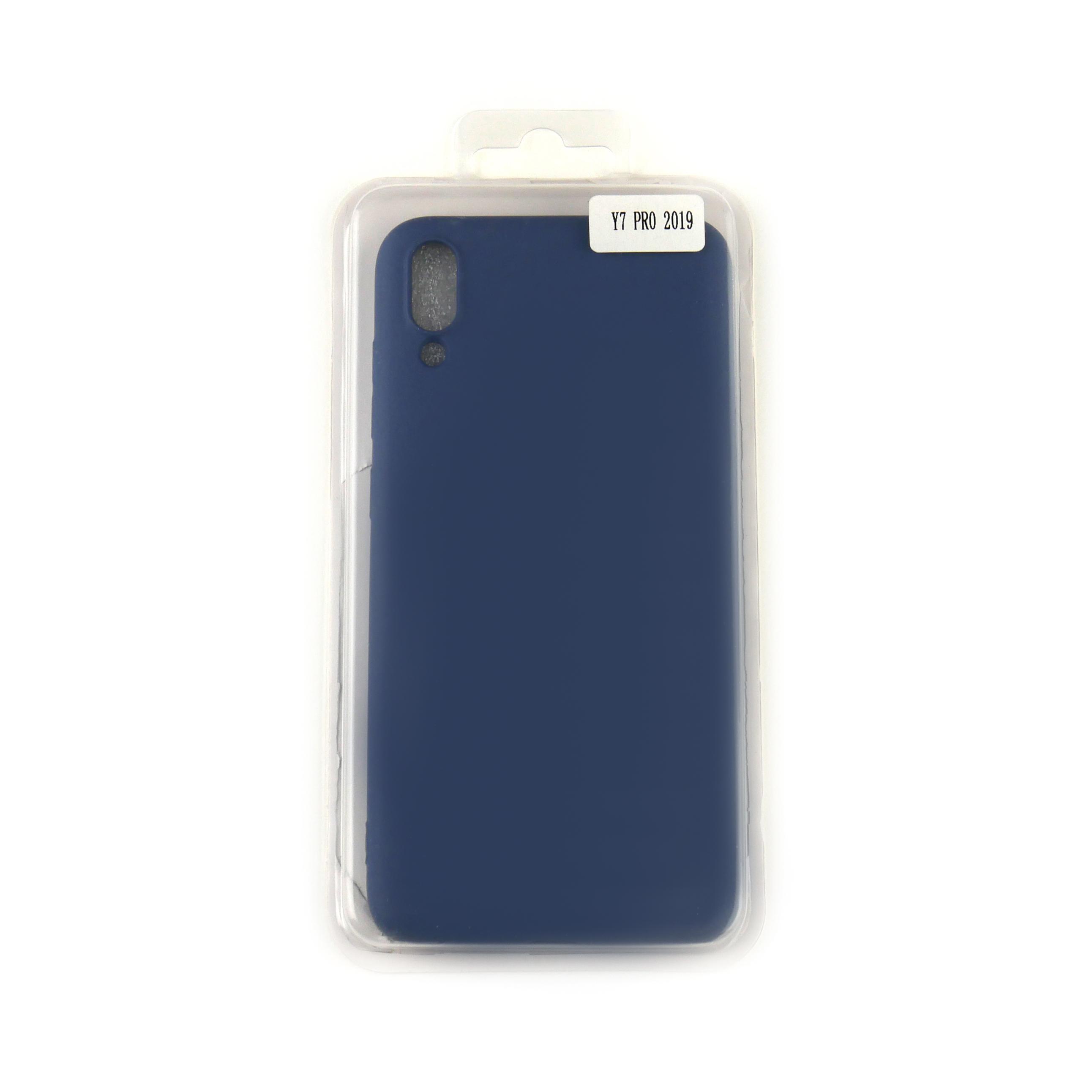 Чехол Silicone Case Full Cover Huawei Y7 Pro Синий