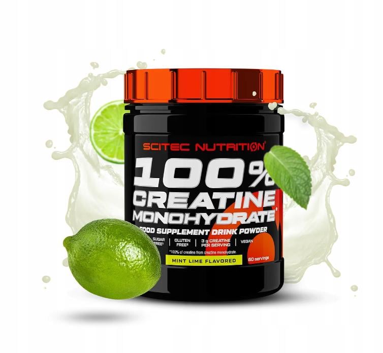 Креатин моногидрат Scitec Nutrition Creatine monohydrate 100% Mint-lime 300 г