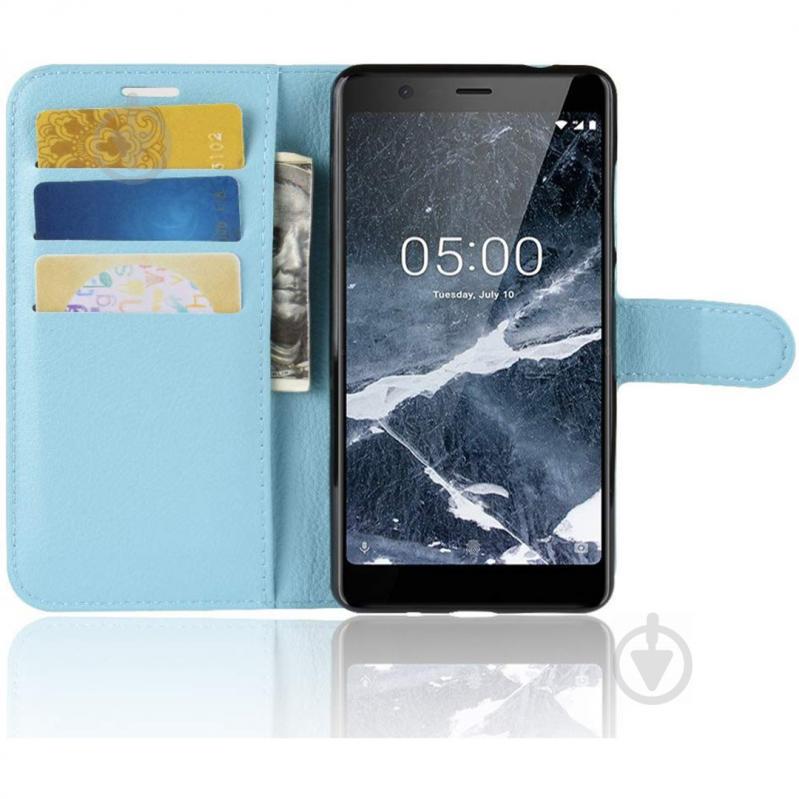 Чехол-книжка Litchie Wallet для Nokia 5.1 Голубой (hub_dTIt03884) - фото 2