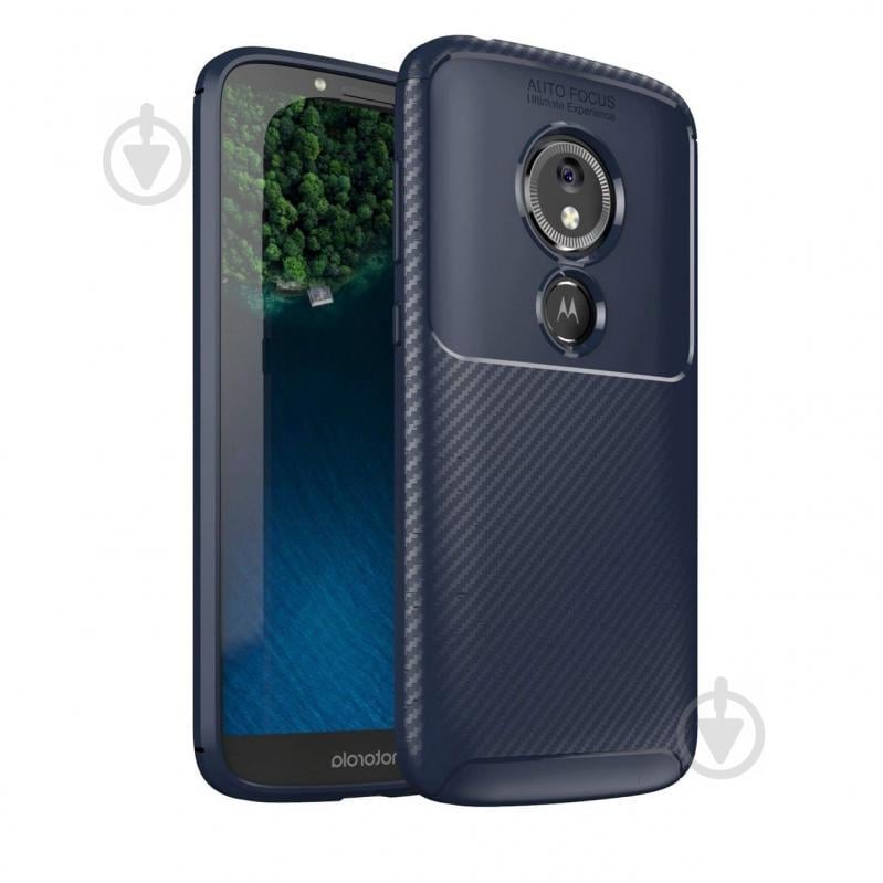 Чохол Carbon Case Motorola E5 Play Синій (hub_zkMm56369)