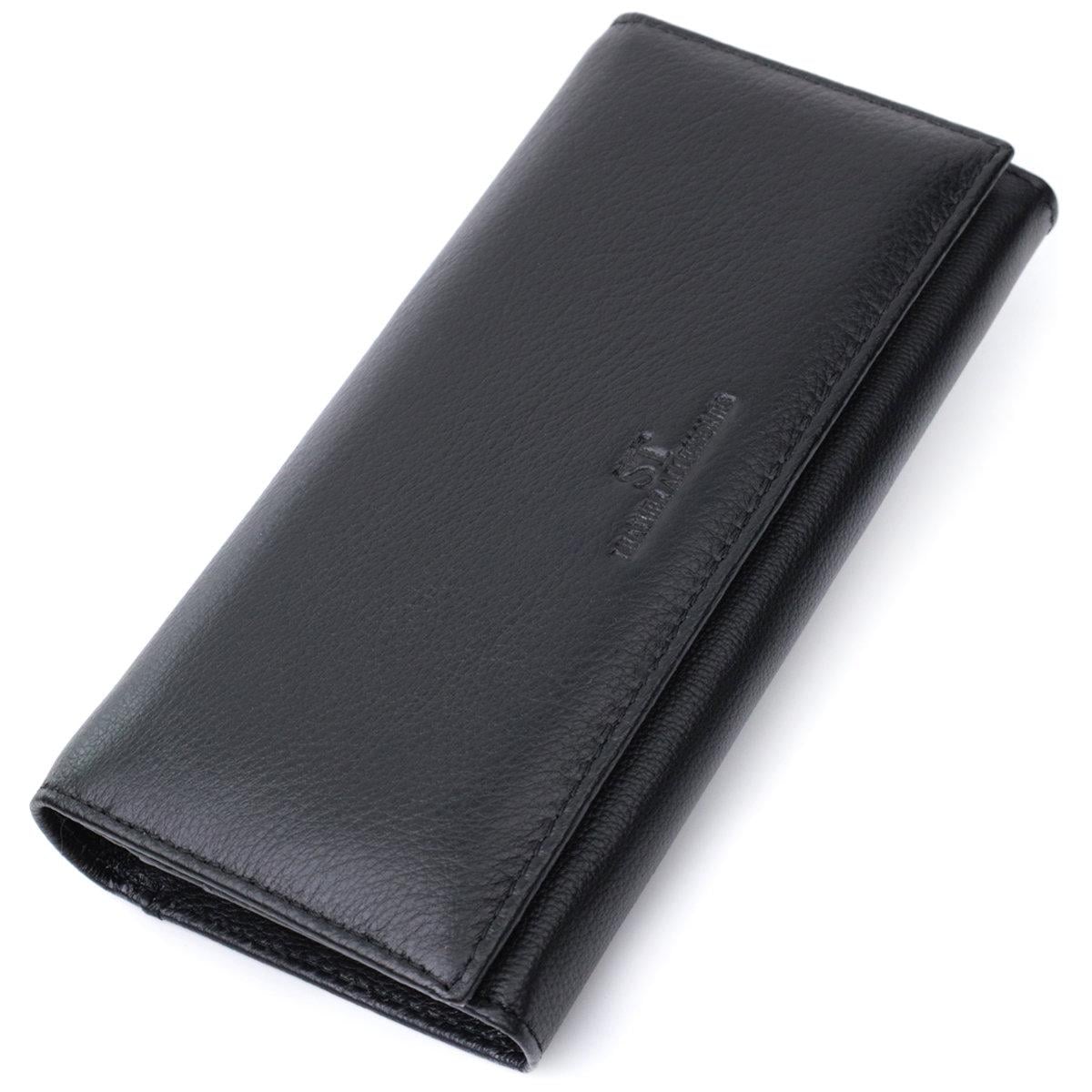 Кошелек женский ST Leather 22676 классический из натуральной кожи Черный (168-136-22676) Кошелек женский ST Leather 22676 классический из натуральной кожи Черный (168-136-22676)