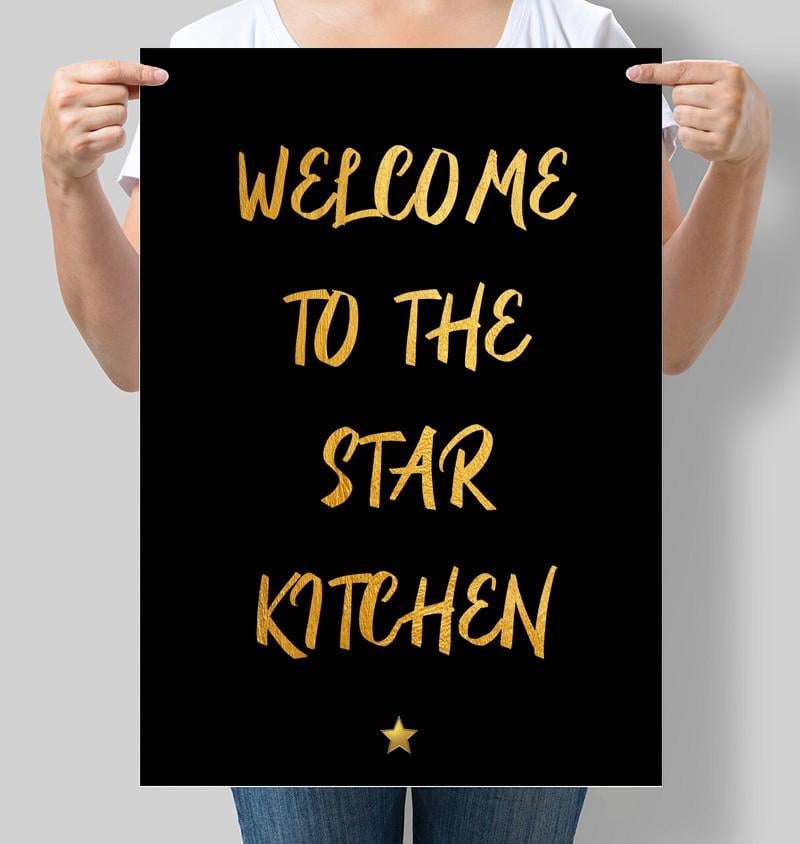 Постер для кухни Welcome to the star kitchen 30x42 см A3 без рамки (M079_A3) Постер для кухни Welcome to the star kitchen 30x42 см A3 без рамки (M079_A3)