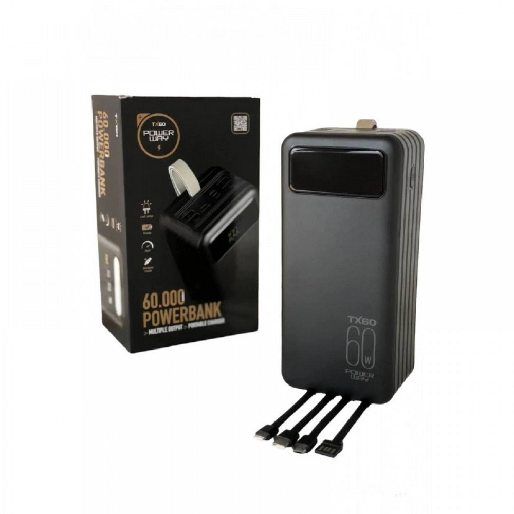 Повербанк POWERWAY TX60 60000 mAh - фото 2 Повербанк POWERWAY TX60 60000 mAh - фото 2