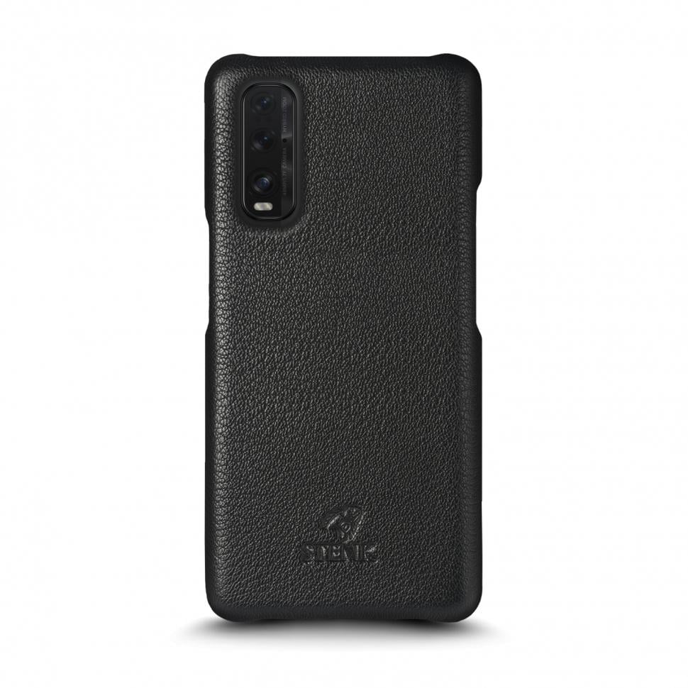 Кожаная накладка Stenk Cover для OPPO Find X2 Черный (69372)