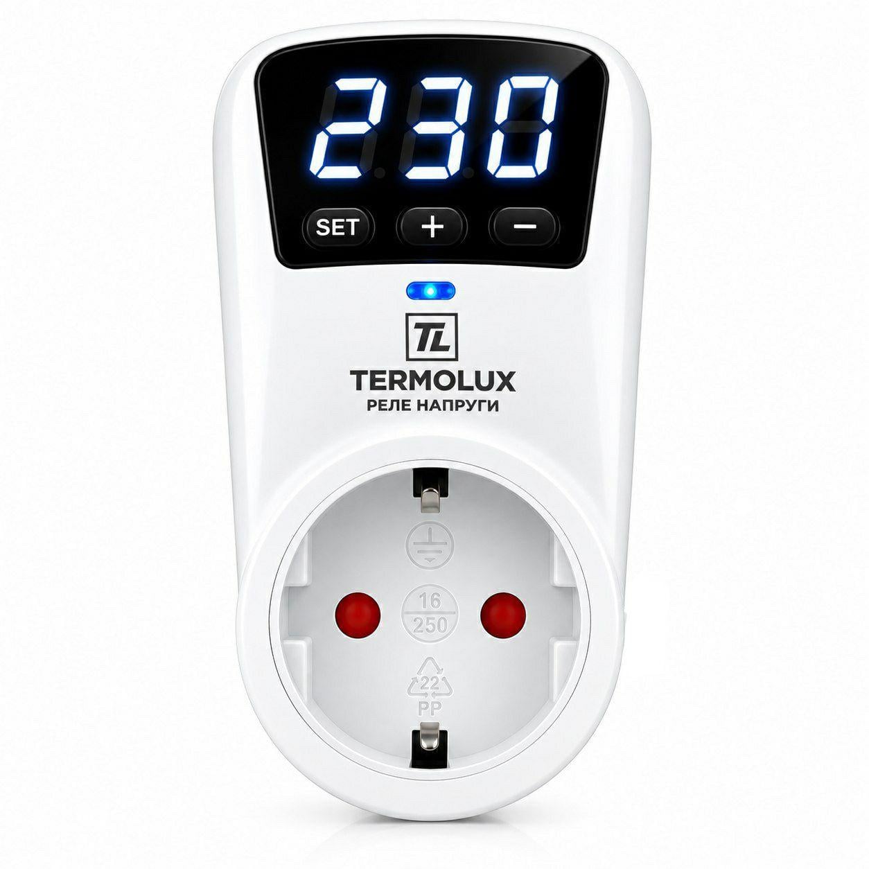 Реле напруги TERMOLUX 16А в розетку 220V (606)