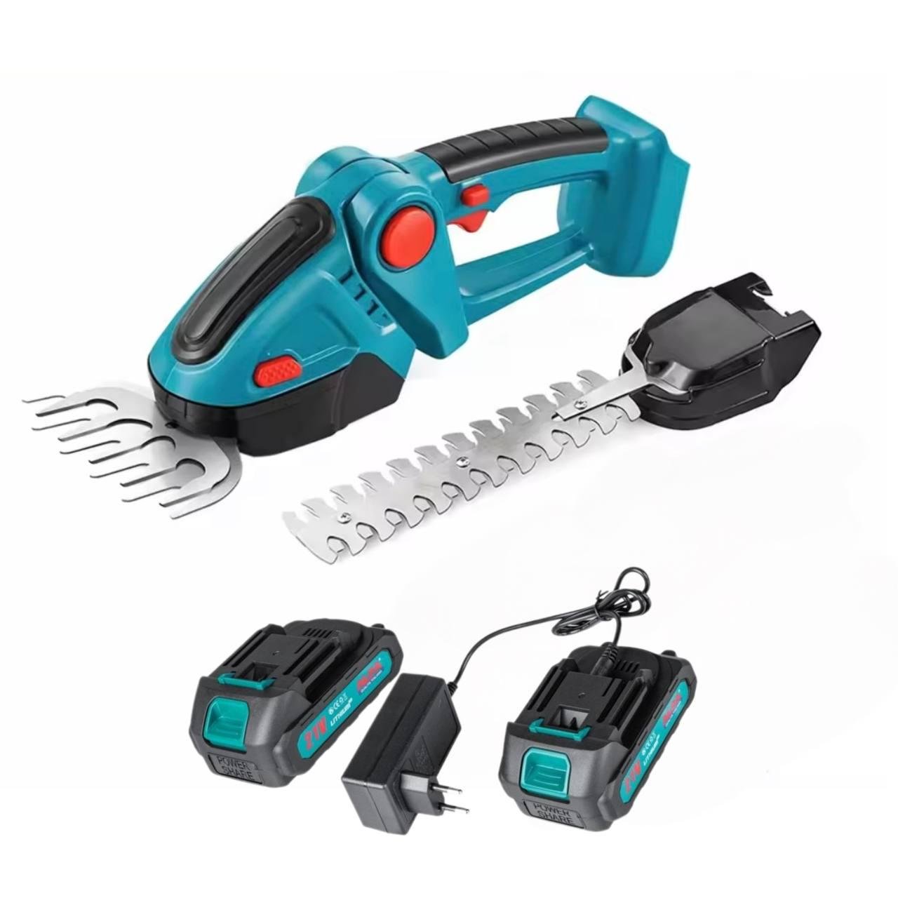 Триммер садовый 2в1 аккумуляторный с насадками для кустов и травы Триммер садовый 2в1 аккумуляторный с насадками для кустов и травы