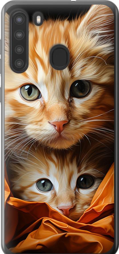 Чехол на Samsung Galaxy A21 Котики 2 (5664u-1841-42517) Чехол на Samsung Galaxy A21 Котики 2 (5664u-1841-42517)