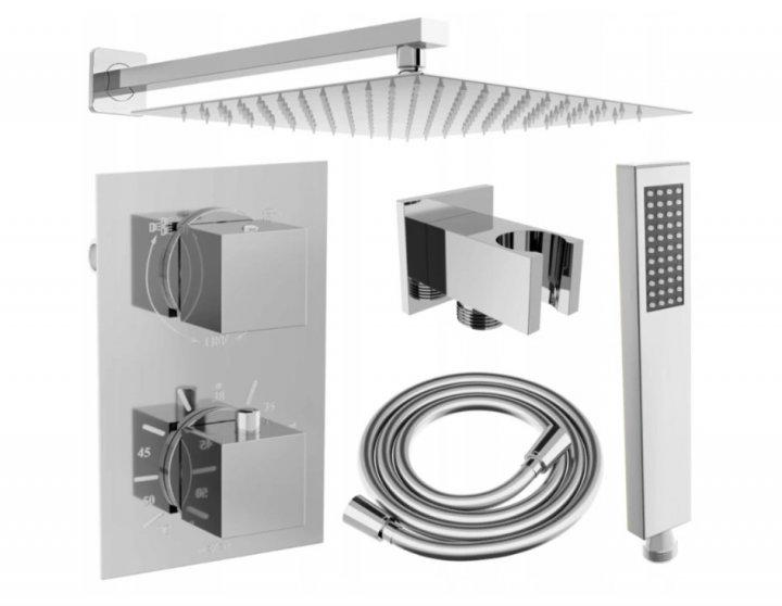 Набор душевой скрытого монтажа Mexen Cube DR02 Хром (77502DR0225-00)