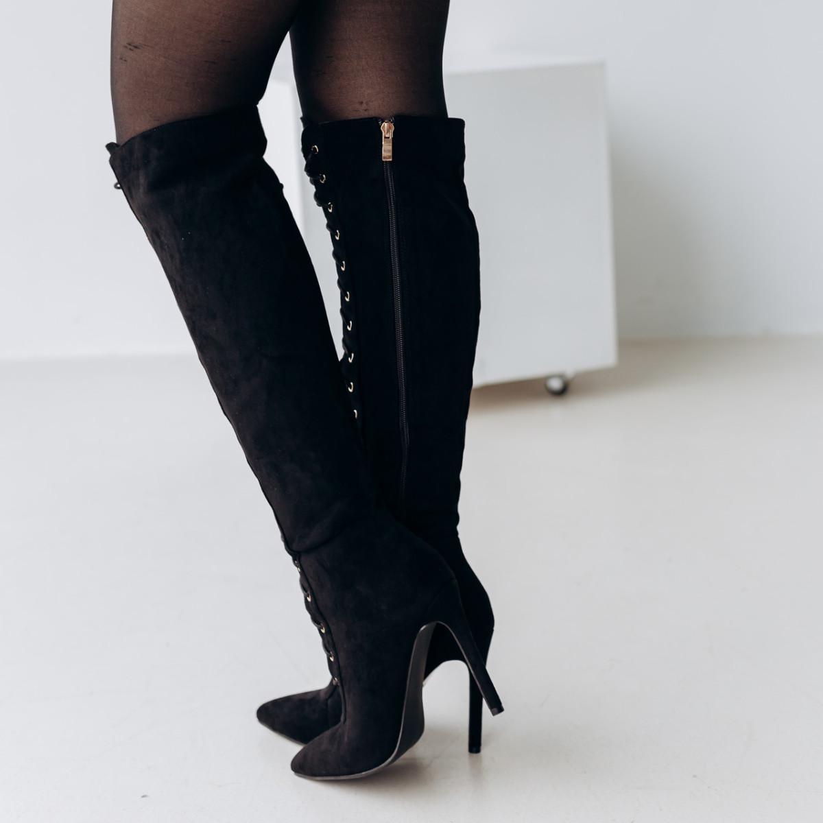 Ботфорти жіночі Fashion р. 37 24 см Чорний (3305) - фото 5 Ботфорти жіночі Fashion р. 37 24 см Чорний (3305) - фото 5