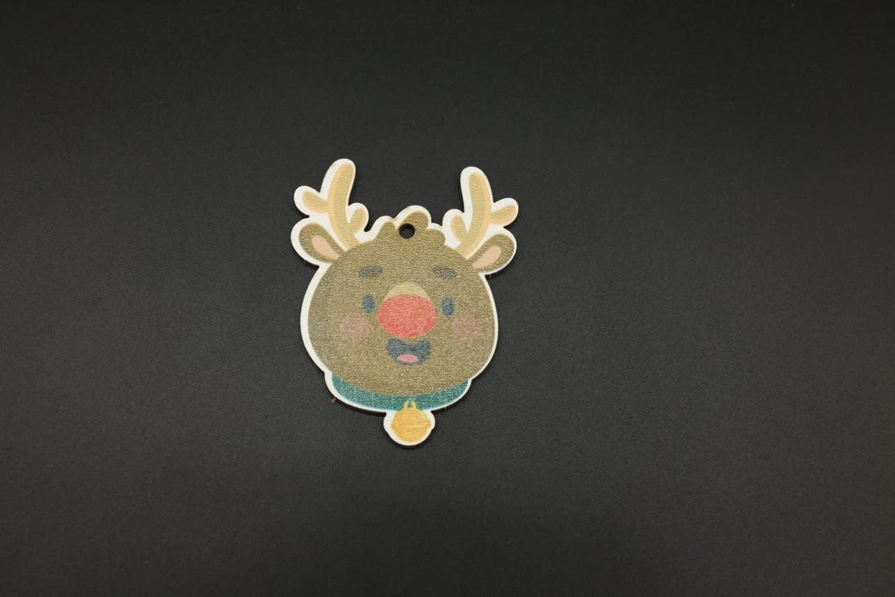 Игрушка елочная Рождественский олень УФ-печать 8,5х6,5 см (НР-444) - фото 3 Игрушка елочная Рождественский олень УФ-печать 8,5х6,5 см (НР-444) - фото 3