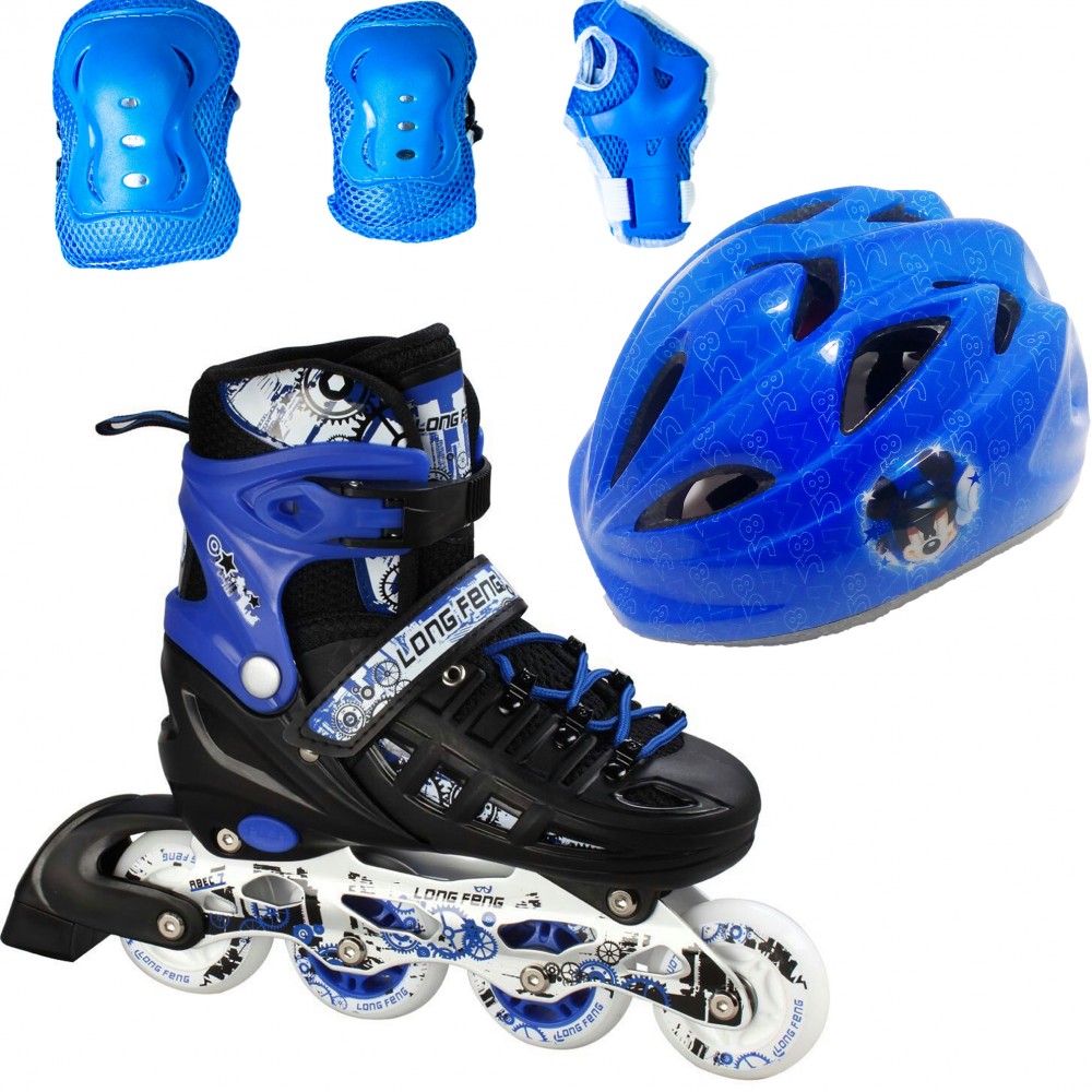 Ролики детские раздвижные набор Scale Sports Combo Disney USA Mikey B р. 29-33 защита/шлем Синий (2T3040E)