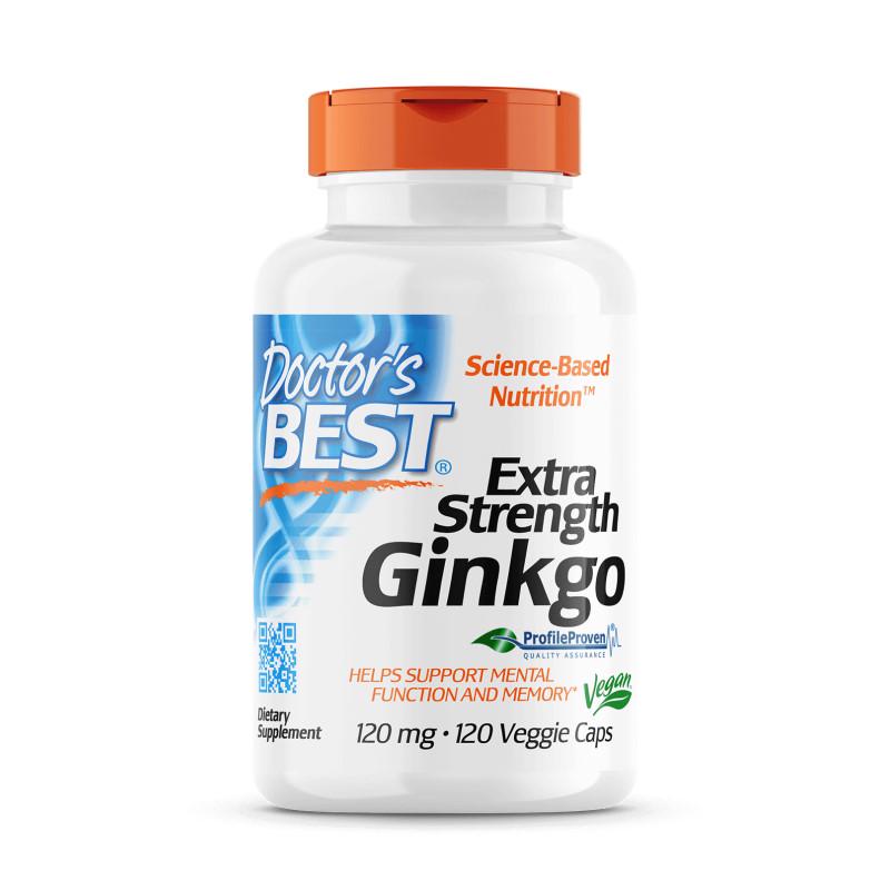 Натуральна добавка Doctor's Best Extra Strength Ginkgo 120 мг 120 вегакапс. (7071)