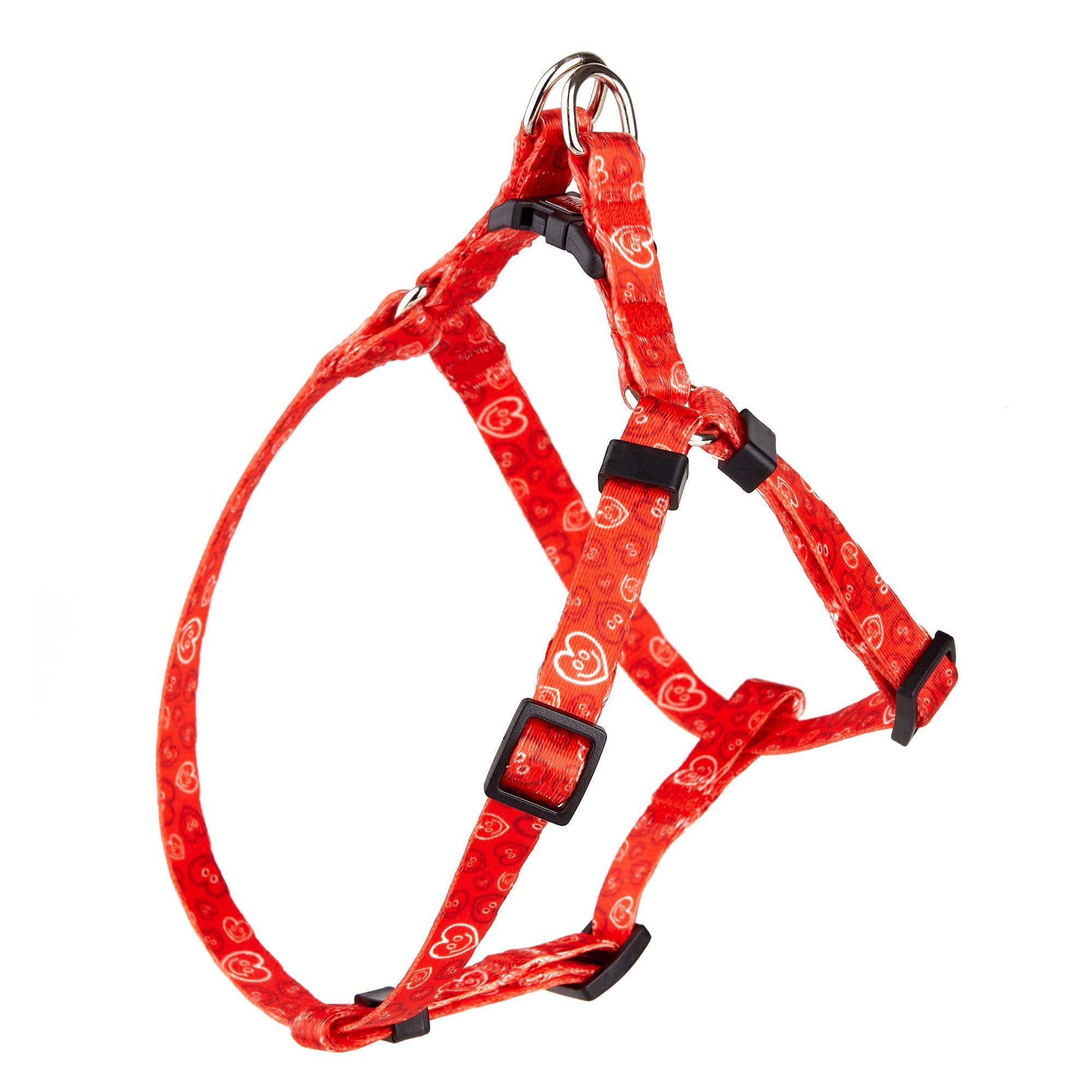 Шлея KareLine HEARTS з нейлону з візерунком та пластиковою пряжкою 10 мм А 240-300 мм В 260-400 мм (0816/6)