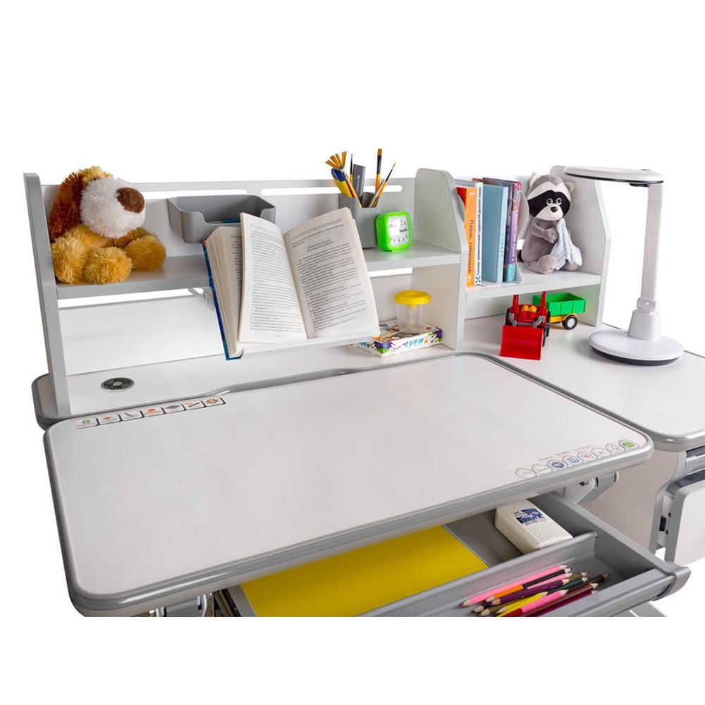 Парта трансформер школьная эргономичная Mealux Sherwood Energy Белый/Серый (BD-830 W/G Energy) - фото 5 Парта трансформер школьная эргономичная Mealux Sherwood Energy Белый/Серый (BD-830 W/G Energy) - фото 5