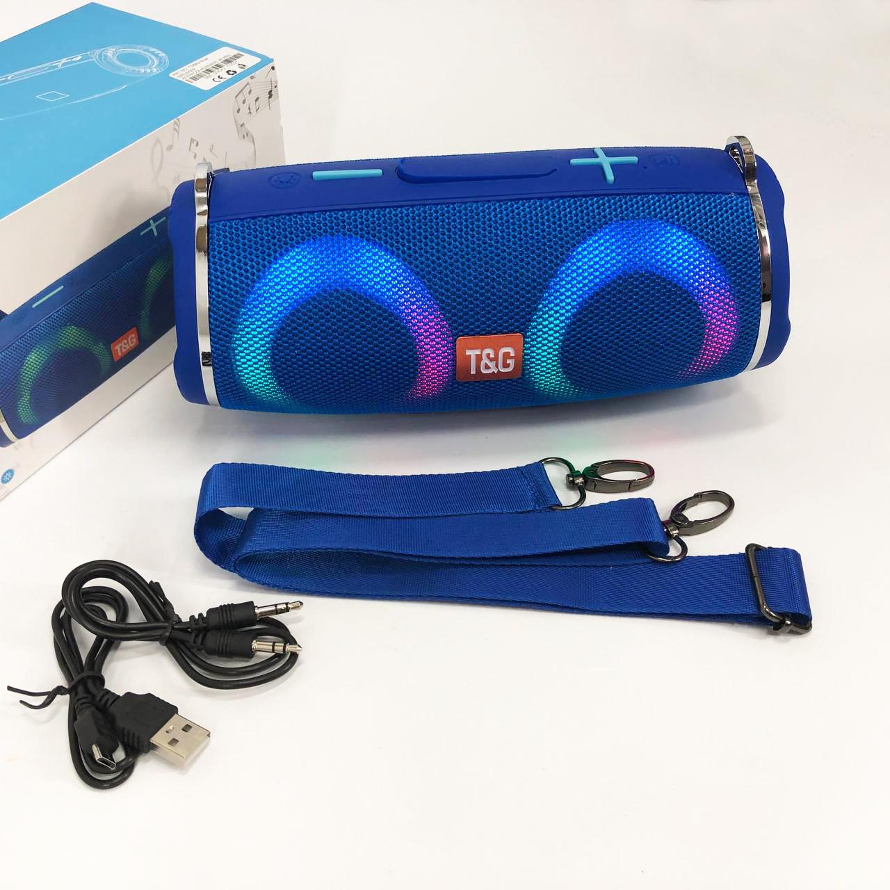 Колонка портативна TG642 з RGB підсвічуванням та ремінцем Синій - фото 4 Колонка портативна TG642 з RGB підсвічуванням та ремінцем Синій - фото 4