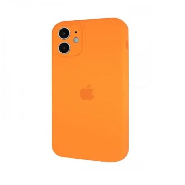 Силіконовий Чохол Накладка з Квадратними Бортиками Silicone Case для iPhone 11 Orange