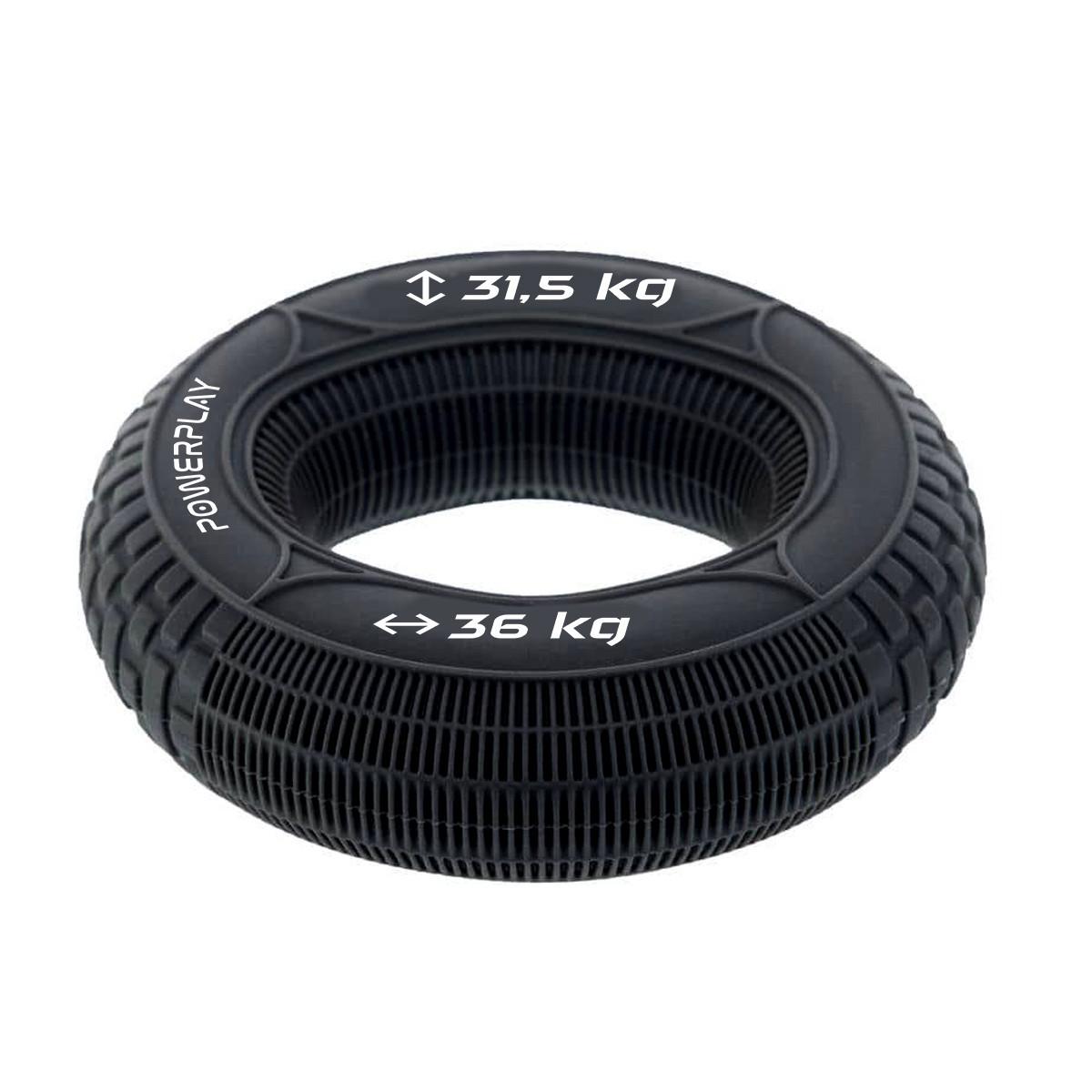 Еспандер кистьовий силіконовий PowerPlay PP-4330 Hand Grip Loops Hard 31,5-36 кг Чорний (A-012895) - фото 3