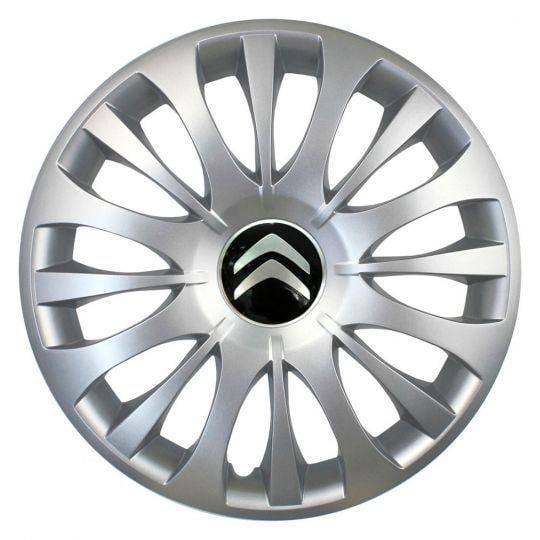 Автомобильные колпаки SKS 329 R15 с логотипом Citroen 4 шт. Серебристый