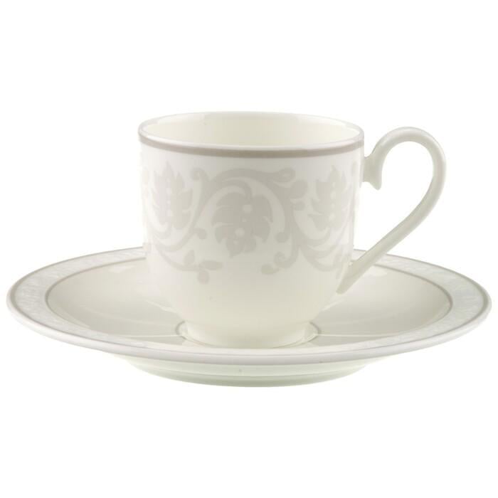 Чашка для эспрессо Villeroy & Boch Pearl Кофейная пара 0,10 л Grey (2428772)