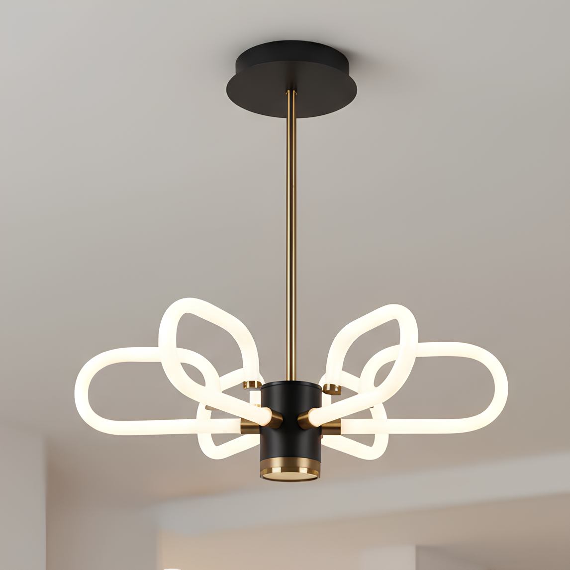 Люстра светодиодная Sirius 77W с акриловыми рассеивателями 3000-6500K с пультом Черный/Бронзовый (N 3906-6)