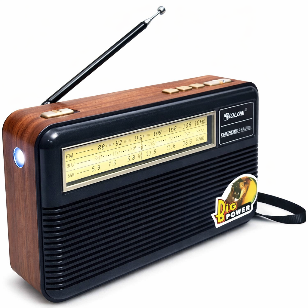 Радиоприемник Golon RX BT 169 Bluetooth/USB/microSD/FM/AM/SW с фонариком и аккумулятором 1300 mAh 5 Вт (32563787)