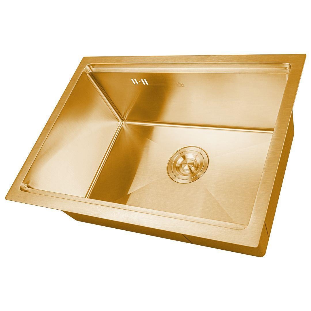 Мийка для кухні під стільницю Nett NG-5742 з неіржавкої сталі Золотий (2999642977)