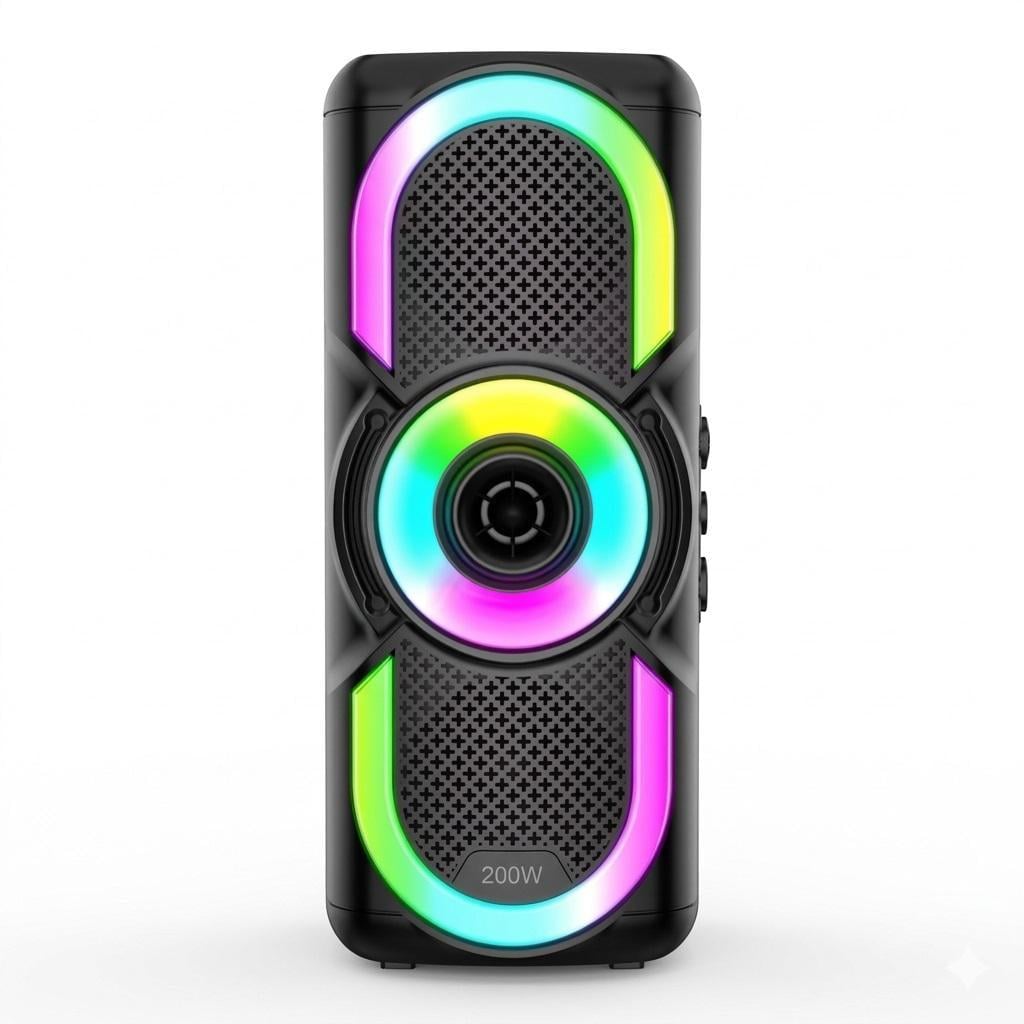 Портативная Bluetooth колонка WSJAR E-4203 с подсветкой и мощным звуком (9539)