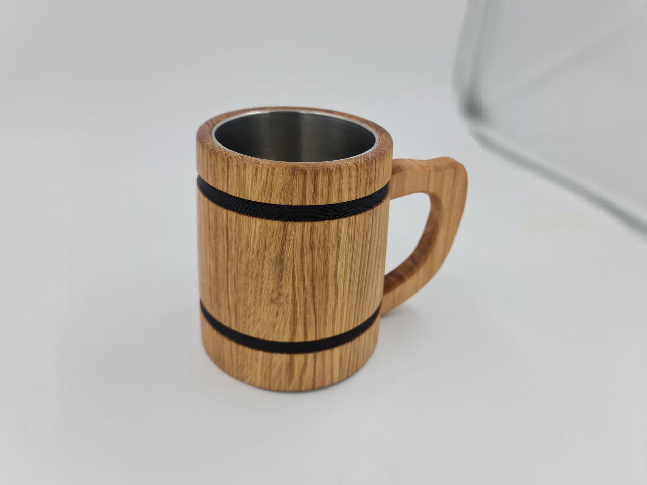 Кухоль для пива з дерева ручної роботи 0,5 л Коричневий (28409895) - фото 3 Кухоль для пива з дерева ручної роботи 0,5 л Коричневий (28409895) - фото 3