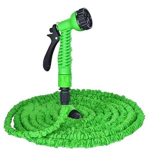 Шланг поливочный Magic Hose растягивающийся до 75 м с насадкой Зеленый (10920740)