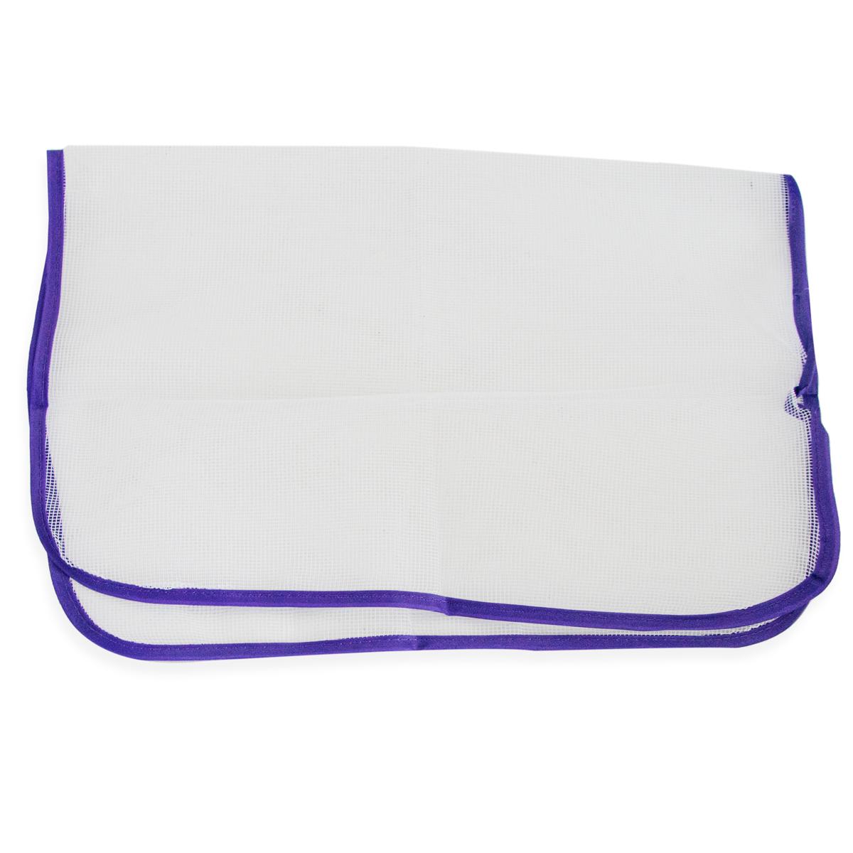 Тканевая сетка для глажки белья Protective cloth набор 40х57 см 3 шт. Белый/Фиолетовый (1009375-White) - фото 3 Тканевая сетка для глажки белья Protective cloth набор 40х57 см 3 шт. Белый/Фиолетовый (1009375-White) - фото 3