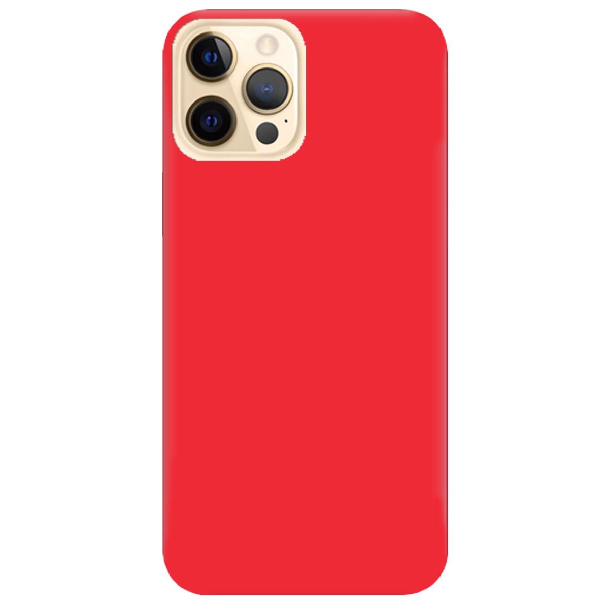 Силиконовый чехол Zorrov для Apple iPhone 12 Pro Max - Ярко-красный матовый soft touch (14060060211088225)