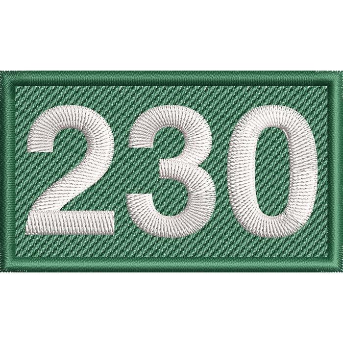 Нашивка патч номер игрока 230 Танос Чхве Су Бонг из сериала Игра в Кальмара 7,5x4,5 см (20420504)