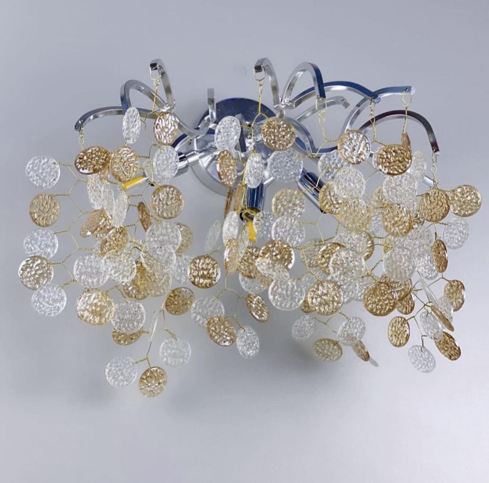 Бра Line.F YG 28 CH с комбинированными пластинами Серебряный (681_951)