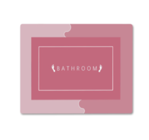 Килимок для ванни Stenson R30937-80 суперпоглинаючий прямокутний 50x80 см Рожевий (626991)