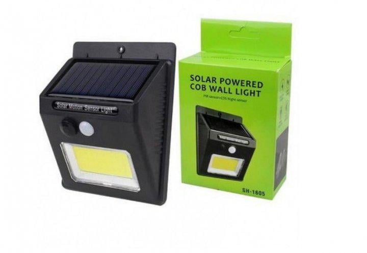 Уличный светильник Solar Sensor Wall Light SH-1605 COB LED с датчиком движения Черный (KA 1008) - фото 5 Уличный светильник Solar Sensor Wall Light SH-1605 COB LED с датчиком движения Черный (KA 1008) - фото 5